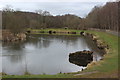 Angling pond next to cycle route, Penallta Country Park in CF82 7GN