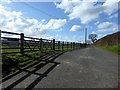 Farm road to Plas Llanychan in LL15 1RY