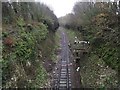 Railway cutting and signal in SO24 0AA