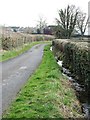 Narrow lane, tiny beck in DL10 7RD