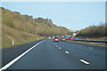 M25 climbing Polhill in TN14 7BT