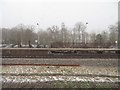 Snow at Winchfield station in Hart District