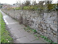 Stone wall alongside Arrowe Park Road in Wirral District (B)