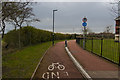 Cycleway past the Royal Lytham St Annes Golf Club in Heyhouses Ward