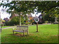 Village Sign and green at Lyddington in Lyddington
