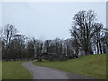 Dunstaffnage: path from the castle to the chapel in PA37 1PZ