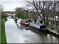 Boats moored on the Coventry Canal in WS13 8RZ