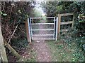 Metal gate across footpath in EX4 2PN