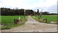 Access road to Backhouse, Rossie Estate, Fife in KY14 7EJ
