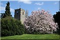 The tower of Barford church in CV35 8DX