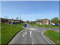 Roundabout on Bewbush Drive, Crawley in RH11 6DE