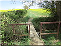 Footbridge and oilseed rape in S63 0EZ