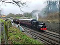 Sentinel loco 7109 entering Midsomer Norton South station in BA3 2UD