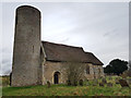 Rear view of St Margaret's Church, Hales in NR14 6NP