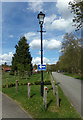 Lamppost & roadsign at Seven Hills Crematorium in IP10 0DQ