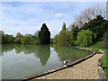 The lake at Barcham House in Soham North Ward