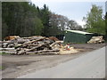 Timber by the roadside in PH14 9SP