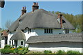 Thatched house and wall at Monxton in SP11 8AH