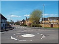 Mini-roundabout in Sipson in UB7 0NA