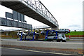 Footbridge over the M8 motorway "missing link" at Coatbridge in ML5 5RP