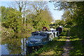 Moored boats on the Kennet and Avon Canal near Horton in SN10 3NA
