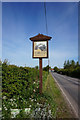 Village sign on Brocklesby Road, Habrough in DN40 3AG