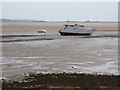 Boats on the sand banks at Haverigg in LA18 4HN