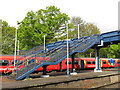 Footbridge at Esher station in KT10 8BG