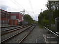 Metrolink tramway south from Shaw & Crompton in OL2 8PJ