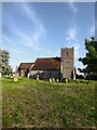 Winterbourne: parish church of St James the Less - from the north in RG20 8AP