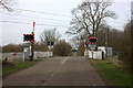 Duxford level crossing in Duxford