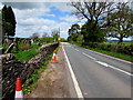 Cones alongside the A479 in the north of Pengenffordd, Powys in LD3 0EW
