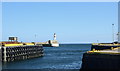 Fraserburgh harbour entrance and lighthouse in AB43 9TB