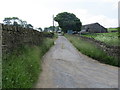 Track to Prospect House from Forest Hill Road in HX4 9JZ