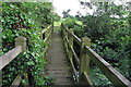 Footbridge on the path going south in Evenley