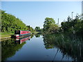 Narrowboat moored on the Wyrley & Essington Canal in WV12 4SA