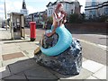 Mermaid sculpture, Victoria Road, New Brighton in CH45 9LF