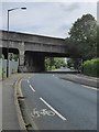 Bushey Road flyover crosses West Barnes Lane in KT3 4RP