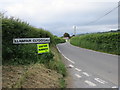 Road (B4343) entering Llanfair Clydogau in SA48 8LG