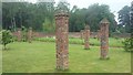 Pillars in the Walled Garden, Blagdon Estate. in NE13 6DB