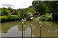 Vann Garden: The long pond in GU8 4EE