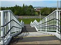 Hillington Footbridge: northern steps in Renfrew