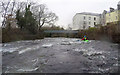 Bethesda: footbridge over the River Ogwen in Bethesda Community
