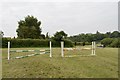 Showjumping warm-up area at Smallwood in CW11 0FE