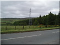 Farmland, forest and powerline near Cantraywood in IV2 5PN