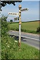 SCC Fingerpost at Durleigh (Skimmerton Lane) A39 in TA5 2AX