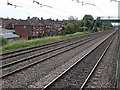 View from a Rugby-Crewe train - Footbridge near Manor Road, Mancetter in CV9 1QJ