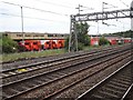 View from a Rugby-Crewe train - Parcels distribution depot in Atherstone in CV9 2HD
