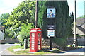 Telephone Box & Volunteer inn Sign, Great Somerford, Wiltshire 2015 in SN15 5JG