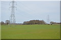 Transmission lines crossing a field in TN25 7BY